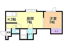 間取図画像 1LDK