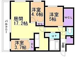 札幌市営東西線 南郷13丁目駅 徒歩15分 2階/-