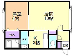フォーサイトヒルズ 1LDKの間取図画像