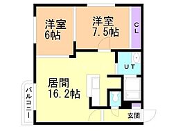 間取図画像 2LDK