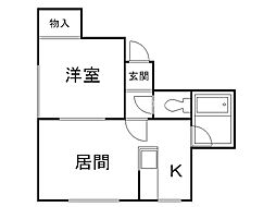 エル・コート菊水 1LDKの間取図画像