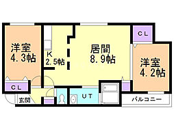 間取図画像 2LDK