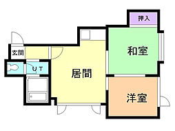 メゾン菊水元町 2LDKの間取図画像