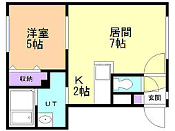 Lay:LA 1LDKの間取図画像