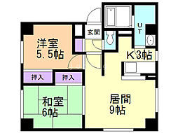 メゾンドゥレーヴ 2LDKの間取図画像