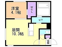 札幌市白石区栄通16丁目マンション 1LDKの間取図画像