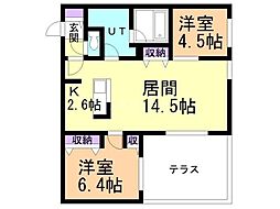 BARNEYSFORTUNATO 2LDKの間取図画像