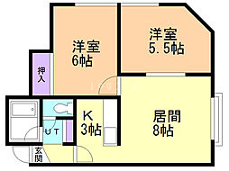 ウィーンストーン壱番館 2LDKの間取図画像