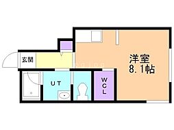 カレラ豊平2nd 1Kの間取図画像