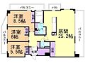 ロジェ白石平和通9階16.4万円