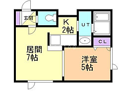 I'Sコート 1LDKの間取図画像
