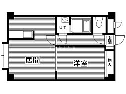 セレーナ南郷 1LDKの間取図画像