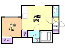 エトワール菊水 1LDKの間取図画像