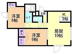 ヴィール 2LDKの間取図画像
