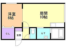 ミキハウス 1LDKの間取図画像