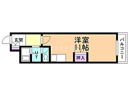 セーフウェイ本郷 1DKの間取図画像