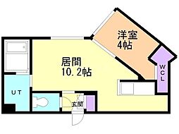 札幌市白石区菊水三条4丁目マンション 1LDKの間取図画像
