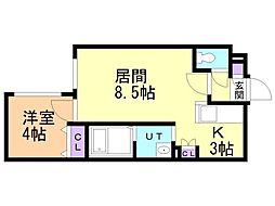 LUMIC本郷通 1LDKの間取図画像