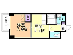 アクアトピア南郷通2 1DKの間取図画像