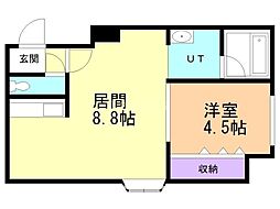 パブリック56 1LDKの間取図画像
