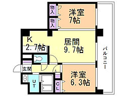パークスクエア東札幌 2LDKの間取図画像