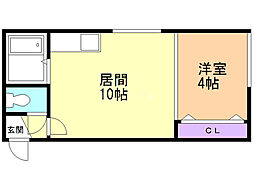 アークコート菊水2 1LDKの間取図画像