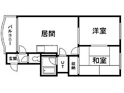 ハイムプロティア 2LDKの間取図画像