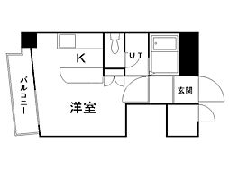 ラフィーネ本郷 1Kの間取図画像