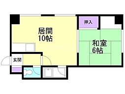小野ビル 1LDKの間取図画像