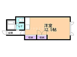 エクセレンス5・6 ワンルームの間取図画像