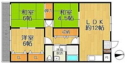 ロキシーグリーンキャッスルB棟 3LDKの間取図画像