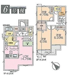 昭島市拝島町2丁目　未入居住宅 3SLDKの間取り