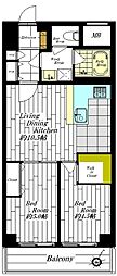 秀和大岡山レジデンス 2LDKの間取図画像