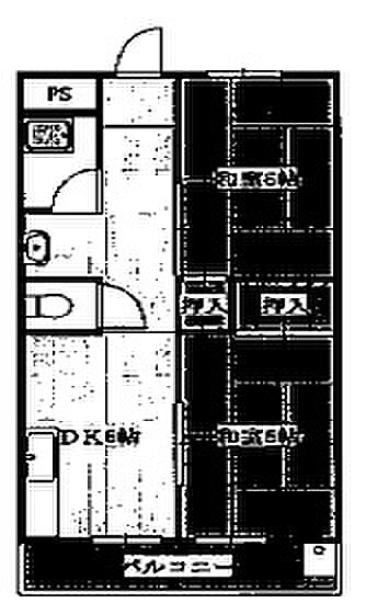 明神マンション2号 302｜兵庫県明石市西明石北町3丁目(賃貸マンション2DK・3階・40.00㎡)の写真 その2