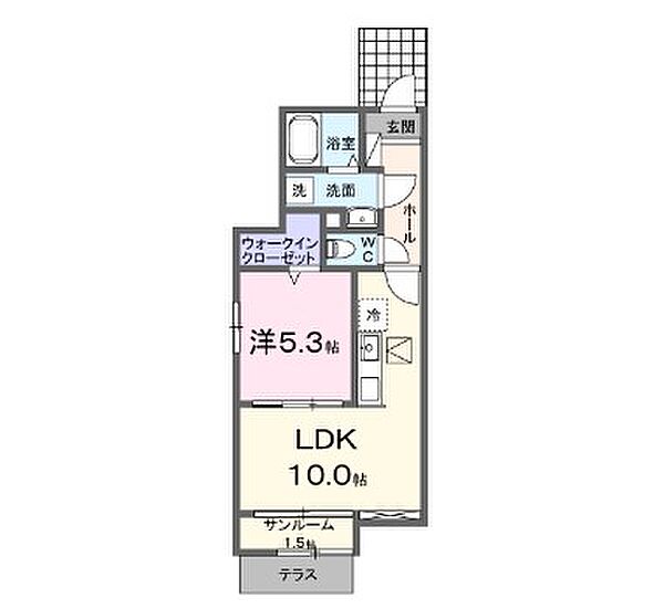 サンセールIIＡ 104｜兵庫県高砂市阿弥陀町南池(賃貸アパート1LDK・1階・40.46㎡)の写真 その2