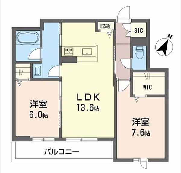 エクセレントガーデンヒルズ B207｜兵庫県神戸市垂水区桃山台2丁目(賃貸アパート2LDK・2階・63.38㎡)の写真 その2