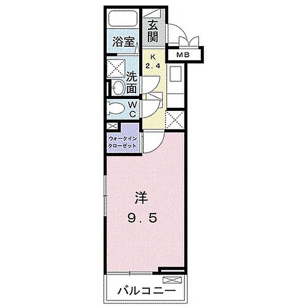 メゾン　エイスイ 305｜兵庫県加古川市平岡町新在家3丁目(賃貸アパート1K・3階・30.42㎡)の写真 その2