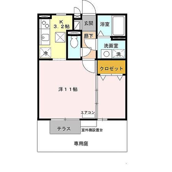 サンライズ城南 103｜兵庫県姫路市飾磨区城南町3丁目(賃貸アパート1LDK・1階・35.10㎡)の写真 その2