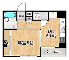 フェニックスコート甲南 402 ｜ 兵庫県神戸市東灘区魚崎北町2丁目（賃貸マンション1DK・4階・25.09㎡） その2