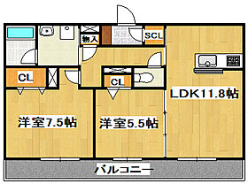 シャーメゾングランA東加古川 202 ｜ 兵庫県加古川市平岡町新在家（賃貸マンション2LDK・2階・60.85㎡） その2