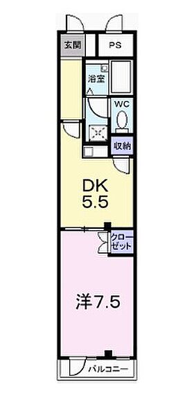 兵庫県姫路市飾磨区野田町(賃貸マンション1DK・2階・35.26㎡)の写真 その2