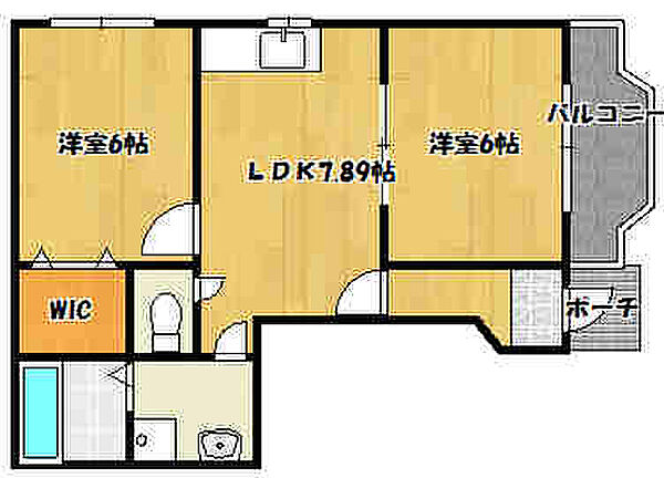 兵庫県神戸市西区白水1丁目(賃貸アパート2LDK・1階・44.57㎡)の写真 その2