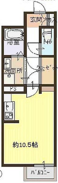 兵庫県明石市魚住町錦が丘3丁目(賃貸アパート1R・1階・29.91㎡)の写真 その2