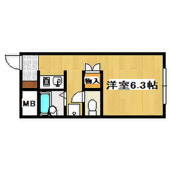 兵庫県明石市魚住町西岡(賃貸アパート1R・2階・19.87㎡)の写真 その2