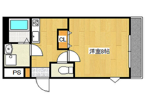 兵庫県神戸市東灘区住吉宮町2丁目(賃貸アパート1K・3階・26.22㎡)の写真 その2