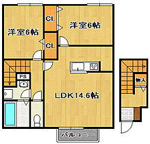 兵庫県三木市平田1丁目（賃貸アパート2LDK・2階・65.06㎡） その2