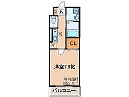 近鉄京都線 伊勢田駅 徒歩6分の賃貸アパート 3階1Kの間取り