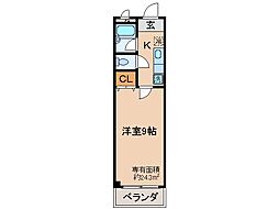 アメニティ醍醐 1Kの間取図画像