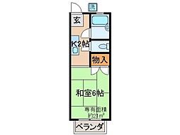 シティハイツ506 1Kの間取図画像