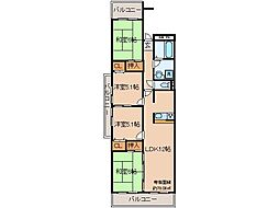 ユニライフ宇治六番館 4LDKの間取図画像
